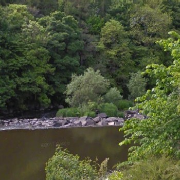 view over dowies mill weir