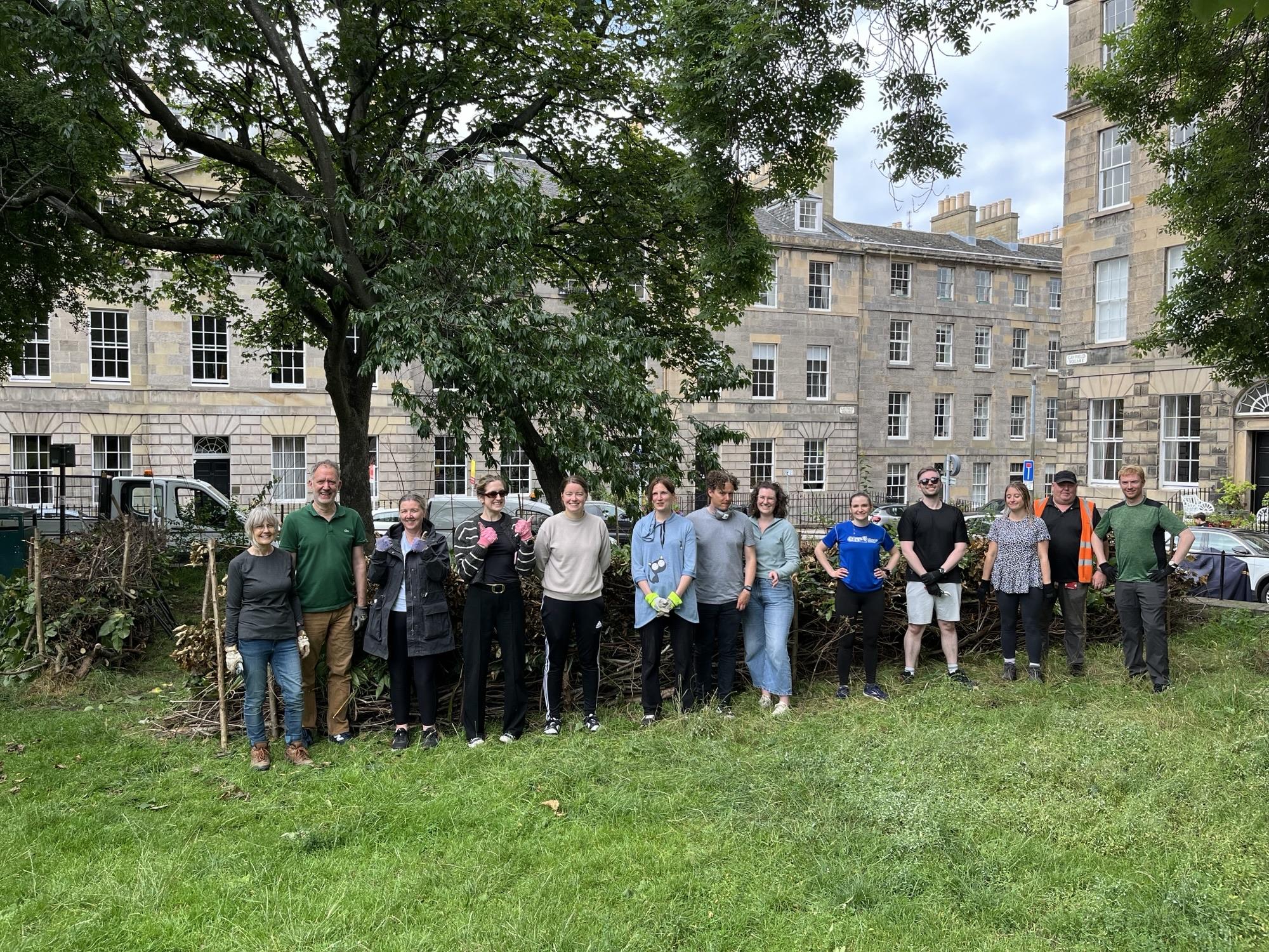 Staff from the Scottish Government’s Infrastructure Division, Public Spending Directorate, and Scottish Exchequer volunteering at the Gayfield Square Garden
