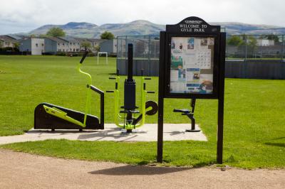 Notice board in Gyle Park