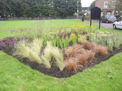 Ornamental flowerbed