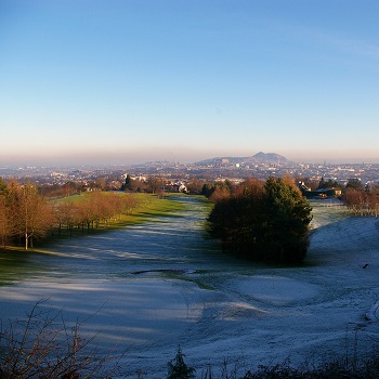 Snowy scene of Corstorphine Hill