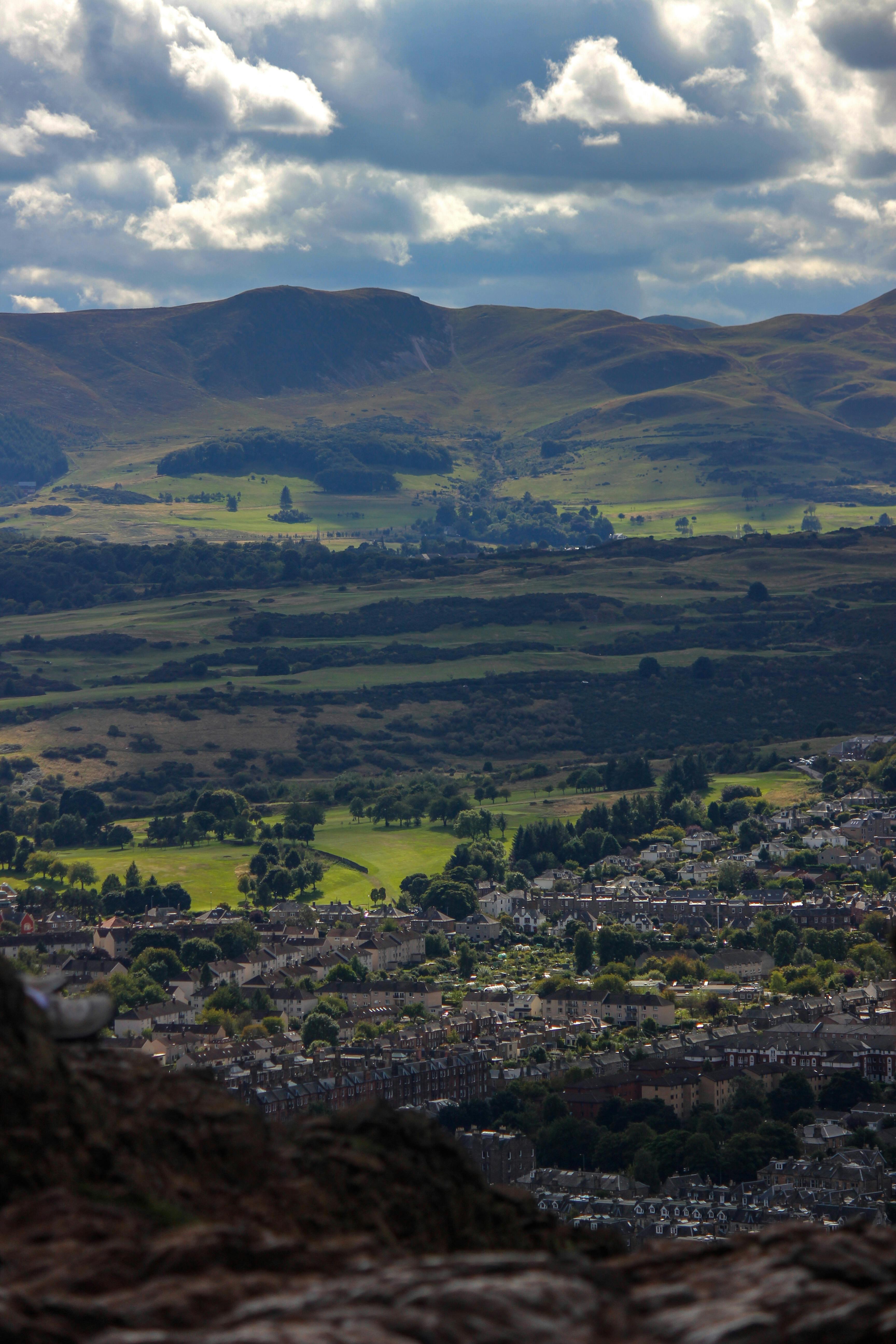 Clouds over Edinburgh with Pentland Hills in the Background